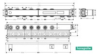 MEDIDAS SET BASICO EMPOTRADO RAINSELECT HANSGROHE